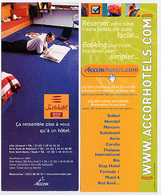 {05511} Marque-pages " Accor Hotels , Smite Hotel " . TBE    " En Baisse " - Marque-Pages