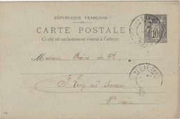 Carte Postale Entier 1897 / Repiquage /Usines Comptoir Quincaillerires Réunies Est / 25 Fesches Le Châtel / Doubs - Overprinter Postcards (before 1995)