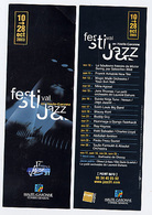 {05525} Marque-pages " Festival Jazz , Haute-Garonne 2003 " . TBE    " En Baisse " - Marque-Pages