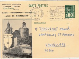 Carte Postale Entier Repiqué 1978 / Turbotrain Montbéliard / 25 Doubs - AK Mit Aufdruck (vor 1995)