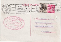 Carte Postale Entier + Complément / Repiqué / 1946 / Sté JOB / Paris - AK Mit Aufdruck (vor 1995)