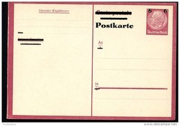 DR P244 F Aufbrauchs-Postkarte Überdruck ** 1943 - Postkarten