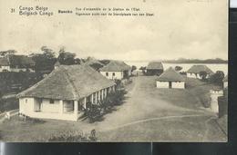 Carte Obl. N° 43 Vue  31 Basoko: Vue D'ensemble De La Station De L'Etat; Obl. Kambove 1921 - Ganzsachen