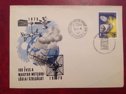 FDC  Premier Jour Budapest Et Météorologie - Storia Postale