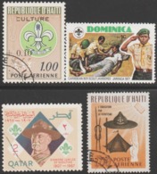 USED STAMP LOT  ON SCOUTING - Oblitérés