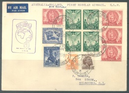 AUSTRALIA - DEC 1951 - FDC - FIRST DAY OF ISSUE AUSTRALIA HOLLAND AND RETURN KLM - Lot 17395 - First Flight Covers