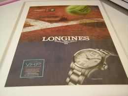 ANCIENNE PUBLICITE MONTRE LONGINES ET ROLAND GARROS 2018 - Sonstige & Ohne Zuordnung