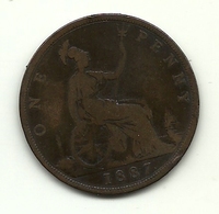 1887 - Gran Bretagna 1 Penny    ---- - Autres & Non Classés