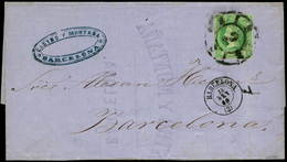 72 Ed. 51 Carta Cda Correo Interior En Barcelona - Used Stamps