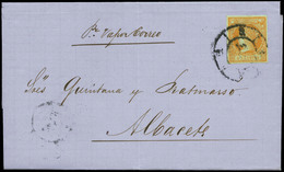 84 Ed. 52 1852. Cda De Valencia A Albacete Con Indicación “por Vapor Correo” - Used Stamps