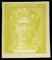 181 Año 1870 Gobierno Provisional. Ensayo De Plancha. Diseño No Adoptado, Color Amarillo. - Unused Stamps