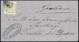 185 Ed. 115 ¼ 1872. Rara Carta Cda Solo Con El ¼ E Impreso En El Interior - Used Stamps