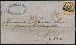211 Ed. 148 1876. Cda Por Correo Marítimo De Barcelona A Lyon - Nuovi