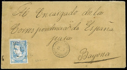 219 Ed. 156 1874. De Villa De Zumarraga Al “Encargado De La Correspondencia De España En Bayona” (Francia).Preciosa - Carlisti