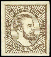 228 * Año 1874 Proyecto No Adoptado ½ Real Color Castaño (Galvez A62)
		Castaño (Galvez A62). Precioso.Escaso - Carlisti