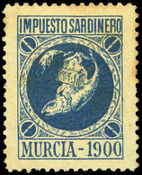 292 Año 1900 Murcia “Impuesto Sardinero” 4 Valores (tipo II) Muy Escaso. - Storia Postale