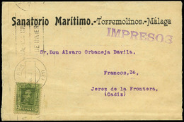 360 Ed. 310 Cda Como Impresos, Membrete “Sanatorio Maritimo-Torremolinos” A Jerez - Lettres & Documents