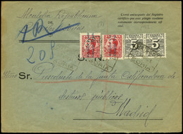 413 Ed. 592(2)-598(2) 1931. Con Membrete “Alcaldía Republicana De Chavaler” Cda “Certificado 17/Nov/31-Soria” A Madrid. - Lettres & Documents