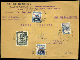 443 Ed. 673+Patriot Sevilla 27(2)+Local - 1936. “Valores Declarados 19/Dic/1936” A Avila, En Reverso 6 Fechadores. - Unused Stamps