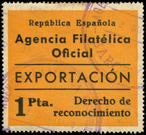 455A 0 1 Ptas. Cupón De La A.F.O. “Exportación Derecho De Reconocimiento” Ex Gomez-Guillamón. - Ongebruikt