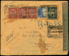 459 Ed. 750(3)+753+Barna 19 - 1938. “Certificado 3/Nov/1938 Barcelona AFO” Por Avión A Tánger. - Unused Stamps