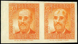 466 Ed. ***/** 732/40 En Pareja S/D. Completa. (Nº734 Y 738 En Unidad S/D). Rara. Cat. 260€ - Unused Stamps