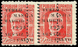 468 Ed. *** 741 Pareja Horizontal. Variedad Dentado Vertical - Unused Stamps