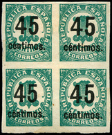 469 Ed. ** 742shcca Bl. 4 S/D, Variedad Habilitación Color Negro. Precioso. Raro - Unused Stamps