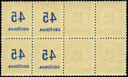 473 Ed. *** 743 Bl. 8 4 Ejemplares Con Sobrecarga Calcada Al Dorso. Calidad Lujo. No Reseñado.Raro - Unused Stamps