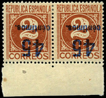 478 Ed. ** 744hi Pareja, 2 Sello Sobrecarga Invertida. - Unused Stamps