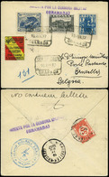 506 1937. Cda Por Correo Certificado De Granada A Bruselas Con No Emitido Emisión Granada 30 Cts. Azul S/Dentar - Nuovi
