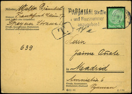 602 T.P. 1936. De Alemania A Madrid Con Marca “T” En Rectángulo - Lettres & Documents