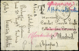 603 T.P. 1937. De Italia A Madrid Con Marca “T” A La Llegada. - Lettres & Documents
