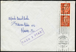 607 Ed. 1153 Par. - 1973. De Oviedo A Madrid. Marca “Tasa 2 Ptas” - Lettres & Documents