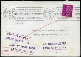 611 Ed. 1158 - 1973. De Oviedo A Navia. Marcas “No Normalizado. Tasa Cuatro Pts” - Storia Postale