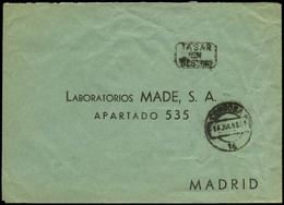 618 1956. De Córdoba 18/Jul/56 A Madrid (sin Sellos) Y Marca “Tasar En Destino” - Lettres & Documents