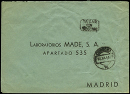 618 1956. De Córdoba 18/Jul/56 A Madrid (sin Sellos) Y Marca “Tasar En Destino” - Storia Postale