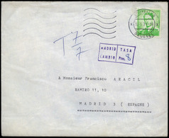 622 1971. De Belgica A Madrid Con 2 Marcas De Tasa. - Storia Postale