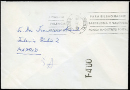 623 1971. Cda Sin Sellos Y Con Remite De “Luis Cervera Vera” A Madrid (correo Interior, El Rodillo Es De Avión ¿?) - Storia Postale