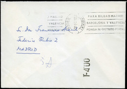 623 1971. Cda Sin Sellos Y Con Remite De “Luis Cervera Vera” A Madrid (correo Interior, El Rodillo Es De Avión ¿?) - Cartas & Documentos