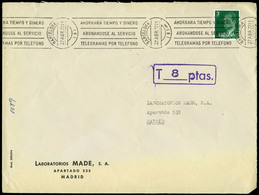 631 Ed. 2346 - 1977. De Barcelona A Madrid Con Marca “T/ 8 Ptas” - Lettres & Documents