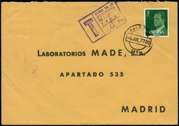 632 Ed. 2346 - 1977. De Palencia A Madrid. Marca “T/Doble De..... 8 Ptas” - Lettres & Documents