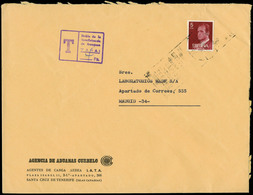 633 Ed. 2347 - 1979. De Santa Cruz Tenerife 10/03/79 A Madrid, Con Marca “T/doble De La Insuf..... 4 Ptas” - Covers & Documents