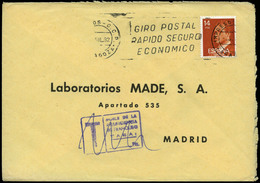 665 Ed. 2650 - 1982. Zaragoza A Madrid, Se Le Pone La Marca Para Tasar Y Tacha Porque El Franqueo Es Correcto - Lettres & Documents