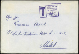672 1983. De Salamanca A Madrid, Cda Sin Sellos Y Tasa “T-34 Ptas” - Lettres & Documents