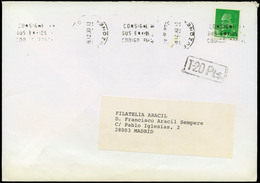 679 Ed. 3004 - 1990. De Madrid A Madrid, Correo Interior Y Marca “T-20 Ptas” - Lettres & Documents