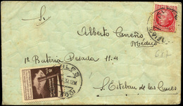 765 Ed. 687+ 1 - 1937. Carta Cda Desde “Avilés 24/Abr/37” Al “médico 1ª Bateria Pesada En San Esteban De Las Cruces” - Asturias & Leon