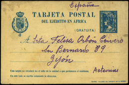 778 Ed. E.P. 2A - 1921. Tarjeta De Melilla A Gijón 8/Oct/1921. Escaso - 1850-1931