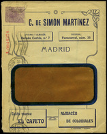 786 0 Laiz - 1910. Medallón. 15 Cts. Violeta. Publicidad Impresa “C. De Simón Martinez. - 1850-1931