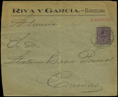 788 0 Laiz 262 - 1910. Medallón. 15cts. Violeta. Publicidad Impresa “Riva Y Garcia-Barcelona” - 1850-1931